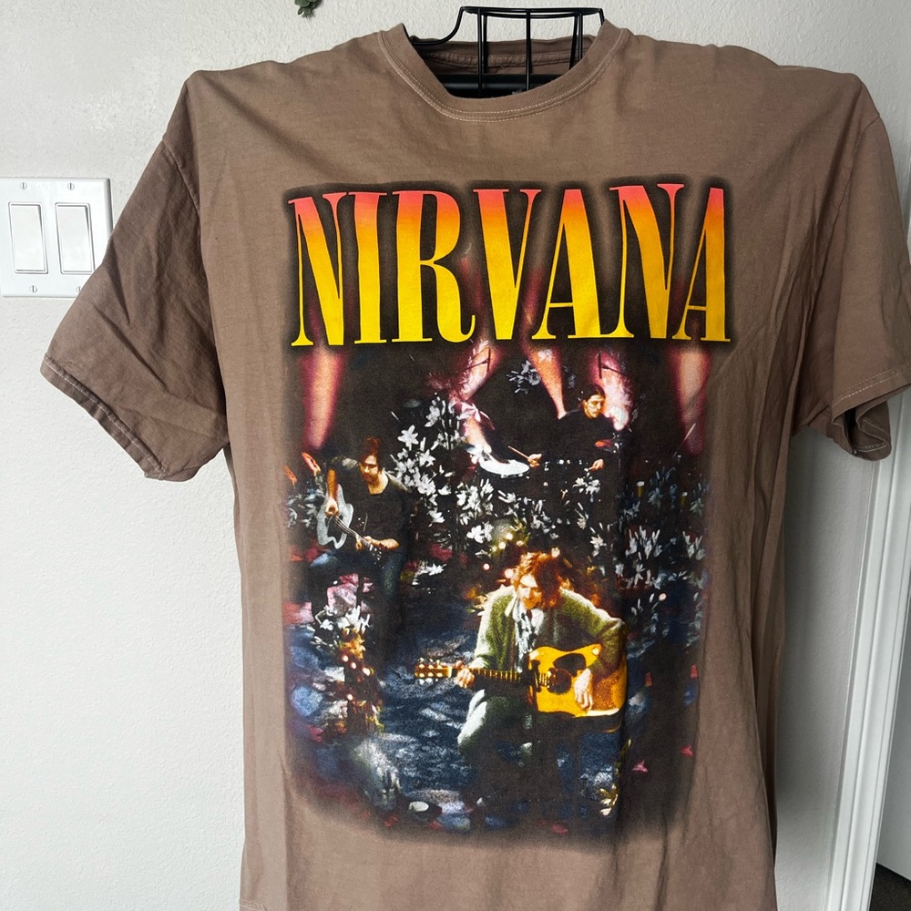 Nirvana Brown Graphic T-Shirt